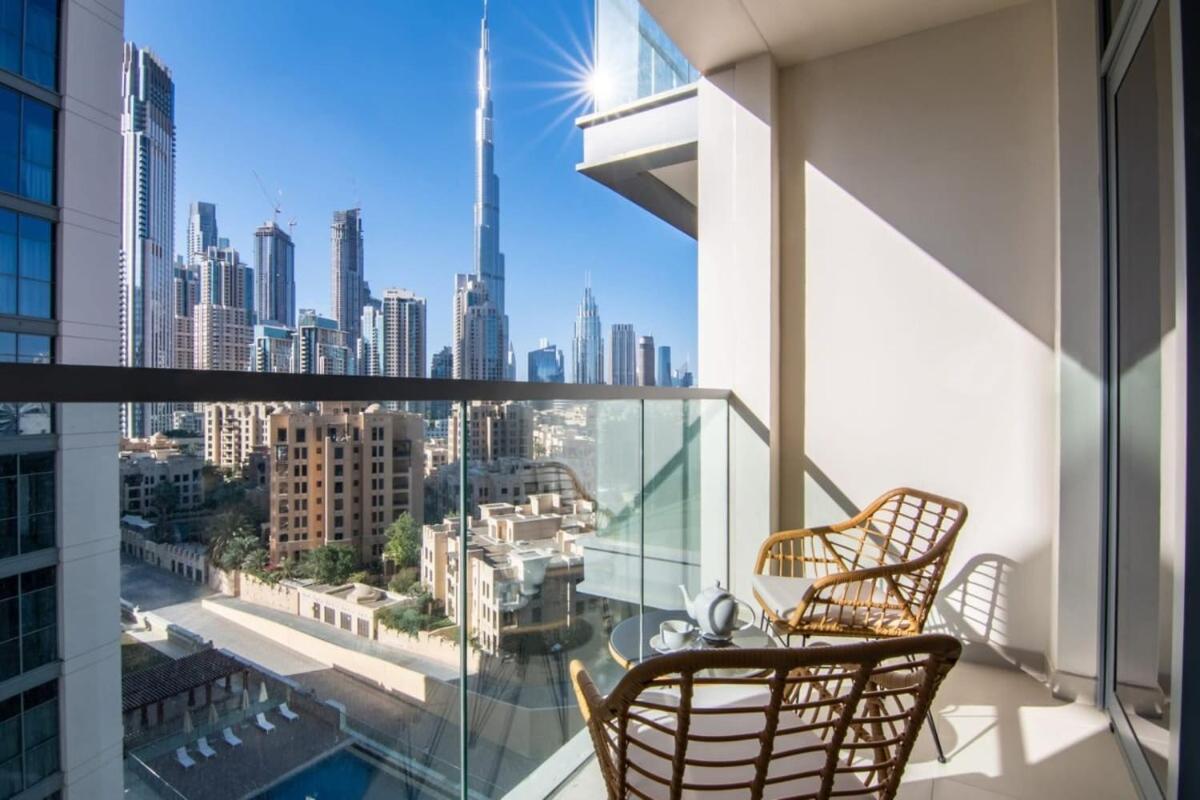 Ferienwohnung Silkhaus Design 1Bdr With Burj Khalifa View In New Tower Dubai Exterior foto