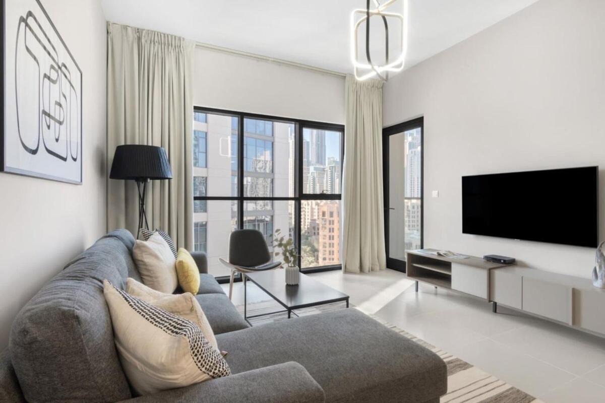 Ferienwohnung Silkhaus Design 1Bdr With Burj Khalifa View In New Tower Dubai Exterior foto