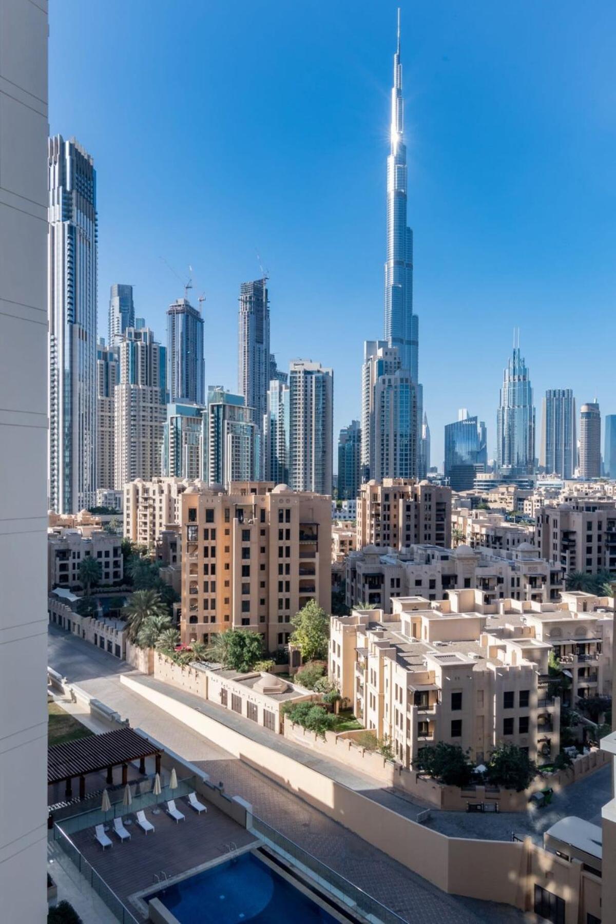 Ferienwohnung Silkhaus Design 1Bdr With Burj Khalifa View In New Tower Dubai Exterior foto