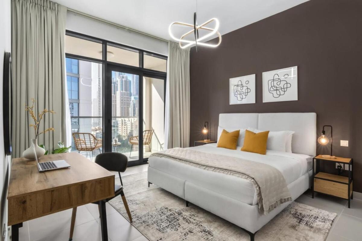 Ferienwohnung Silkhaus Design 1Bdr With Burj Khalifa View In New Tower Dubai Exterior foto
